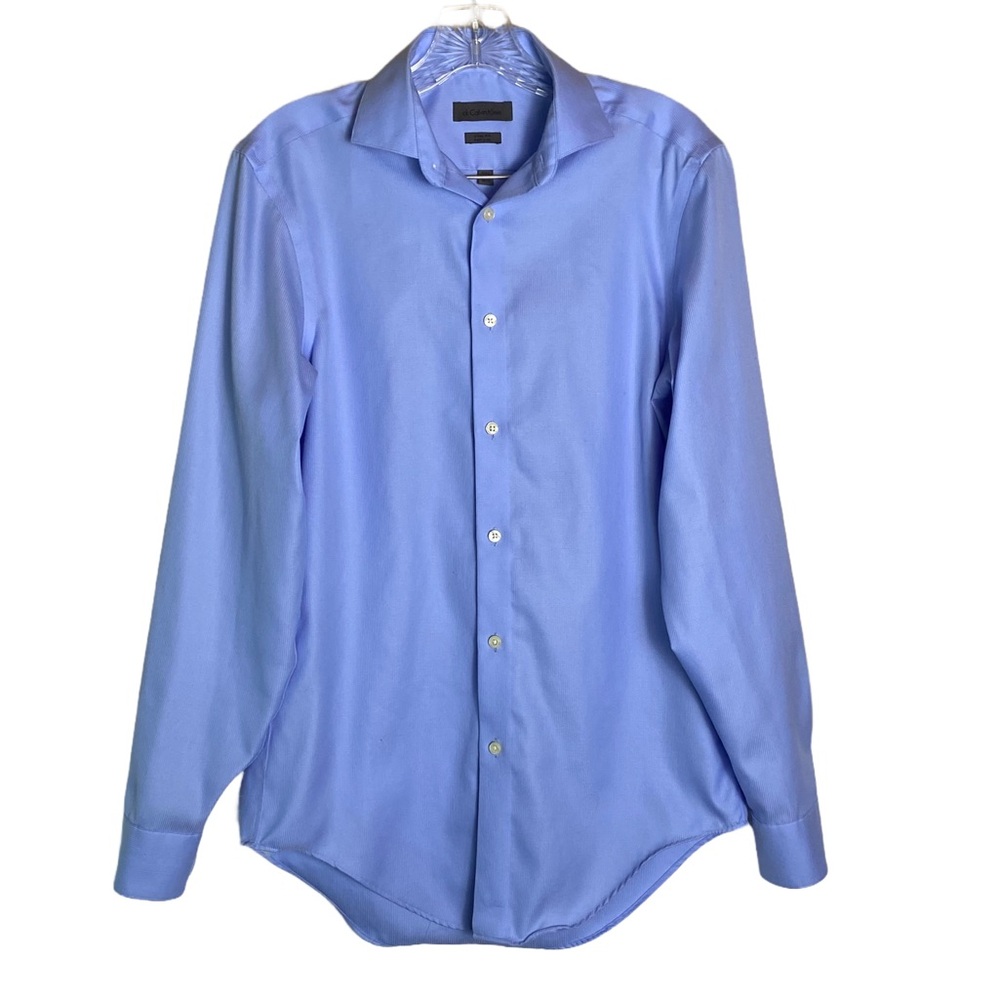 Calvin Klein Slim Fit Blue Dress Shirt, 14 1/2”, 32/33